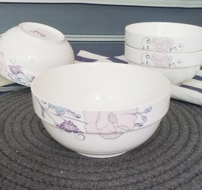 5寸俊龙陶瓷米饭单碗简约泡面碗（运输破损自理无售后）