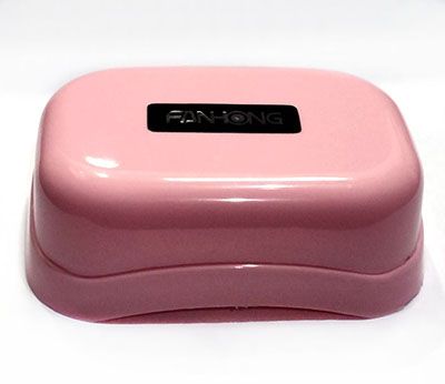 塑料肥皂盒马卡龙色实用沥水肥皂盒浴室带盖肥皂盒0205/A12-1-5