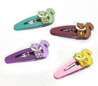 雅风撞色软陶花朵发夹韩国超可爱少女糖果色bb夹刘海夹边夹C5-1-6