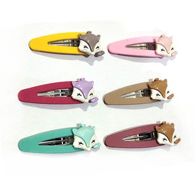 雅风撞色软陶花朵发夹韩国超可爱少女糖果色bb夹刘海夹边夹C5-1-6