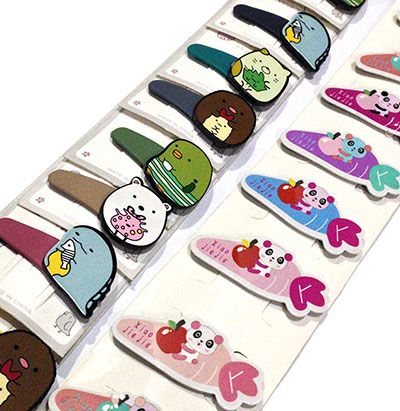 雅风撞色软陶花朵发夹韩国超可爱少女糖果色bb夹刘海夹边夹C5-1-6