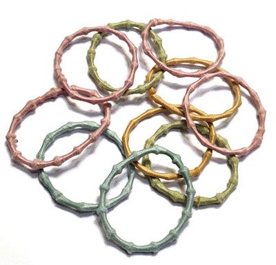 8-10支韩版竹节豆豆发圈细款发绳基础皮筋C3-1-2