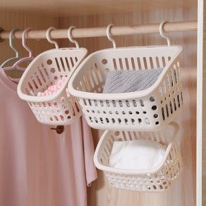 (小号)厨房卫生间洗澡篮收纳筐壁挂置物篮挂式收纳篮