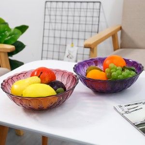 韩式水晶果家用透明零食水果盘 07混拼图案