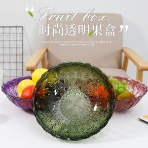 韩式水晶果家用透明零食水果盘 07混拼图案