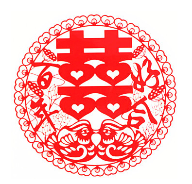 20张装婚庆结婚用品婚房布置 结婚喜字窗喜 喜字静电贴-鸳鸯囍子C3-1-1