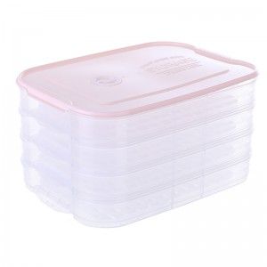 速冻家用水饺盒冰箱保鲜盒收纳盒饺子盒四层一盖