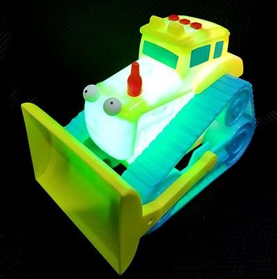 儿童工程车通体发光音乐玩具助力车30040  E10-3-2