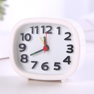 振动桌钟儿童定时闹钟电子钟长方形闹钟 W610K 白色 200个/箱