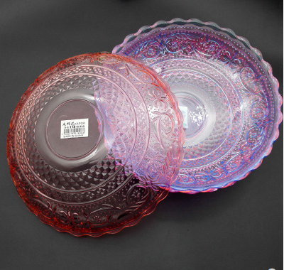 1500透明水晶果盆  瓜果盘 零食果盒 水果篮八B32-3-1