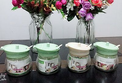 欧派玻璃调味盒调料罐厨房用品家用厨房佐料盐罐-六2号ZBJ2-3-1