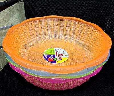 282PE洗菜篮镂空圆形沥水塑料筛子篮子洗菜盆水果蔬果沥水篮六B6-2-1