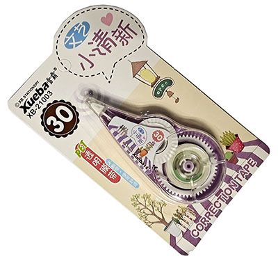 简约日系风修正带 创意透明盒装改正带涂改带批发学习文具用品六B4-3-3