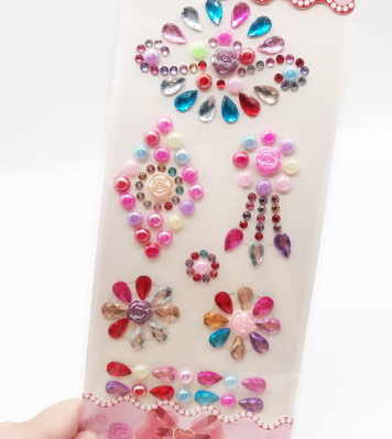 7#儿童化妆舞台钻石贴纸包邮卡通水晶宝石手机装饰手工粘贴奖励贴画c3-5-4