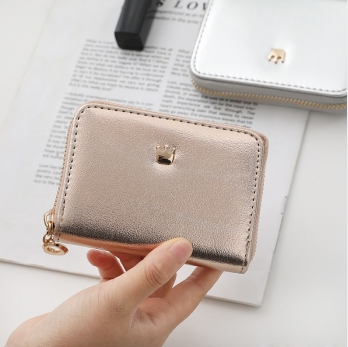 卡包钱包一体包女简约拉链款卡套精致高档卡夹7格皇冠包A21-3-4