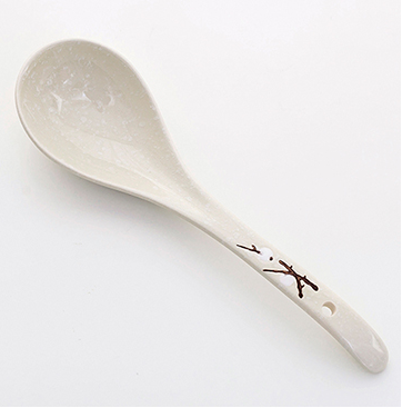 樱花季家用大汤勺陶瓷盛汤长柄勺骨瓷粥勺稀饭勺火锅勺八A2-4-2