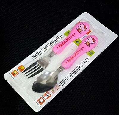 童趣餐具2件套件套 环保耐用饭勺餐叉调羹套装-600/件六B32-2-3