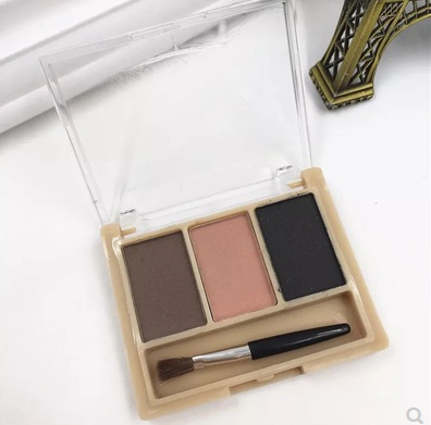 MF04三色眉粉持久不晕染带眉刷眉膏美妆美容用品c7-3-2