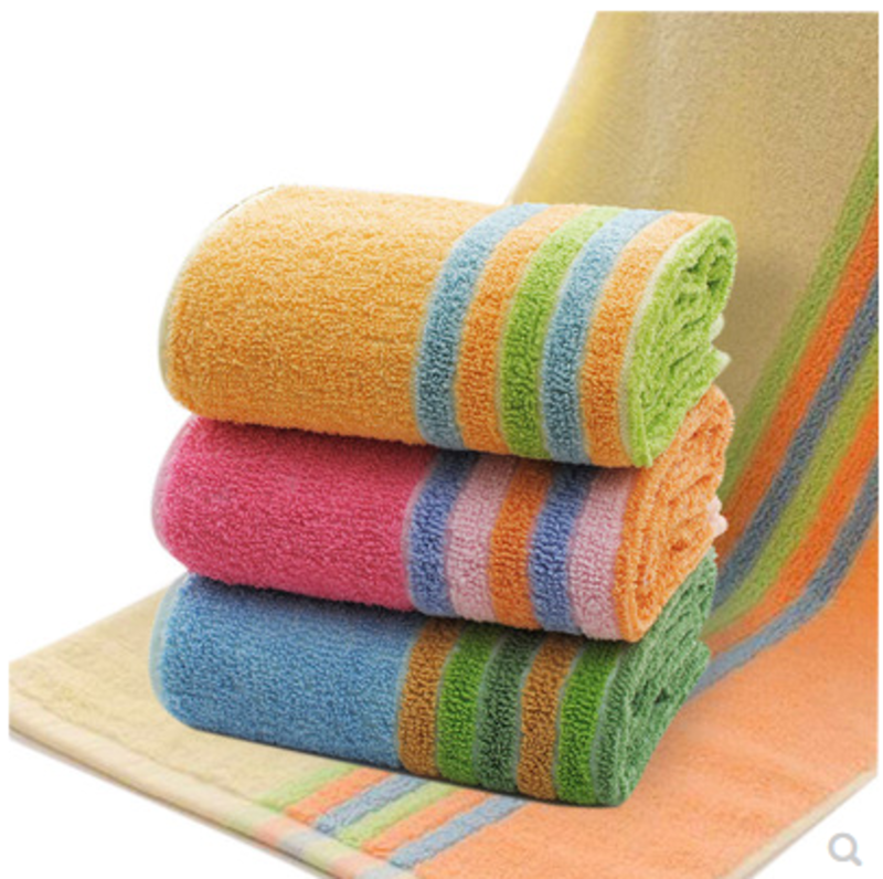 TOWEL彩虹条纯棉毛巾全棉成人吸水面巾 劳保毛巾 婚庆回礼A19-3-1