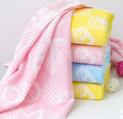 家纺世家LOVE纯棉洗脸家用加厚条纹清新全棉成人毛巾E5-1-1