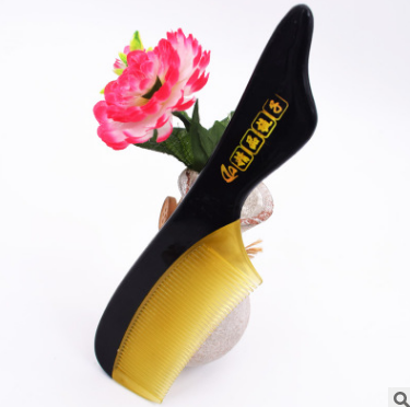 23号防静电塑料仿牛角梳 家用顺发直发梳子美发卷发圆润长柄梳子C7-2-2