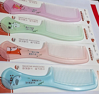 16号果冻折不断梳子加厚家用便携塑料长发可爱梳头实用长梳c9-2-2