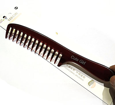 24号深棕色红电木梳油头梳美发梳按摩梳防静电手工直板梳C9-2-2