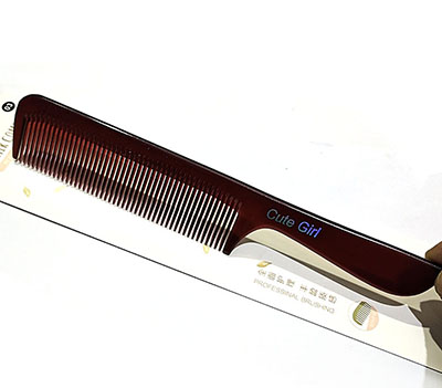 24号深棕色红电木梳油头梳美发梳按摩梳防静电手工直板梳C9-2-2