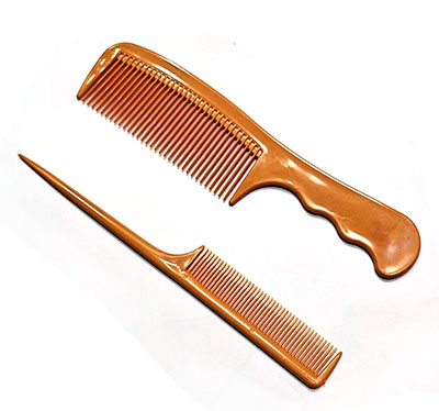 64号（2个装）梳子塑料梳子洗发梳子中齿马尾梳防静电中齿梳直发梳64号C3-2-3