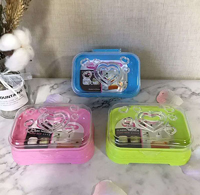 2188带盖香皂盒旅行便携皂盒肥皂透明皂托沥水防水置物250/箱六B10-1-2B7-1-2