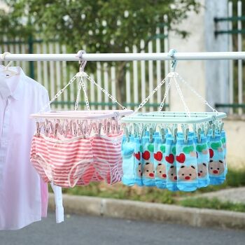 32夹寝室可折叠内衣内裤专用晾衣架多用夹折叠衣架 