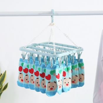 32夹寝室可折叠内衣内裤专用晾衣架多用夹折叠衣架六B34-3-上