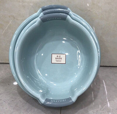 CX-6222圆形36*12cm加厚带把手塑料脸盆家用清洁盆子洗菜脸洗脚盆80/件八B28-3-1