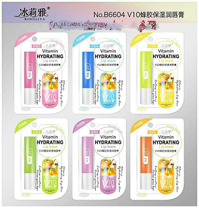 6604蜂胶保湿冰莉雅芦荟润唇膏无色持久保湿滋润补水防干裂男女通用 C8-3-6