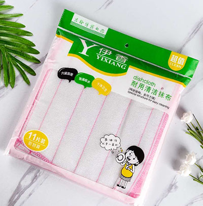 7880百洁布超值8片装6层抹布洗碗巾80/件B8-4-2