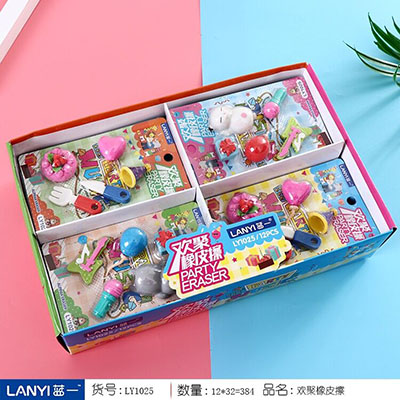 LY1025橡皮擦套装礼盒开学礼品造型小学生专用文具用品奖品批发八B14-1-上