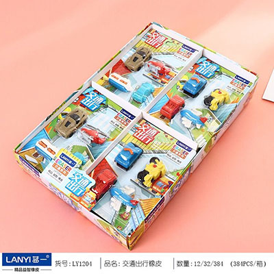 LY1204橡皮擦套装礼盒开学礼品造型小学生专用文具用品奖品批发六B14-1-4-2-4