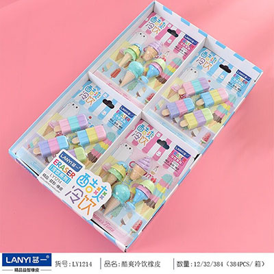 LY1209橡皮擦套装礼盒开学礼品造型小学生专用文具用品奖品批发六B14-1-4-2-4