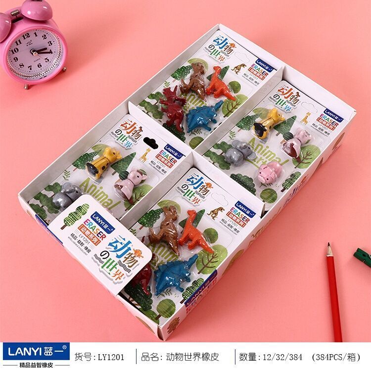 LY1201橡皮擦套装礼盒开学礼品造型小学生专用文具用品奖品批发六B14-1-4-2-4