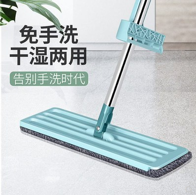加粗吸水免手洗平板拖把旋转家用拖地神器懒人拖布六A7A8-1-2