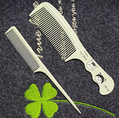 9号2个装北欧色印花猫咪少女梳子卷发梳 按摩美发顺发梳套装C1-6-3