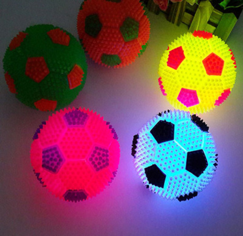 发光 BB叫足球创意儿童玩具批 发 6.5CM 弹力足球E11-1-3