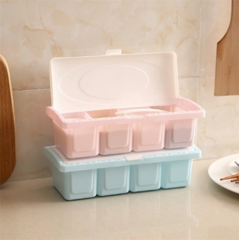 调料盒 收纳盒四格调味盒140个/箱 9.5*21.5-B39-3-4