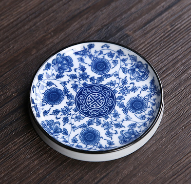 青花瓷醋碟调味碟蘸料酱碟圆形小碟子咸菜盘（陶瓷运输破损自理无售后）