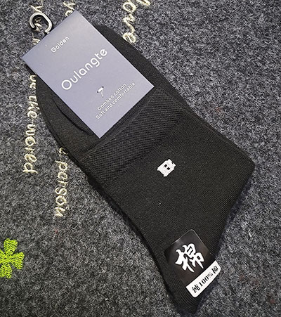 男士休闲运动中筒袜纯棉纯色商务袜子秋冬季厚六B33-1-3B34-2-3