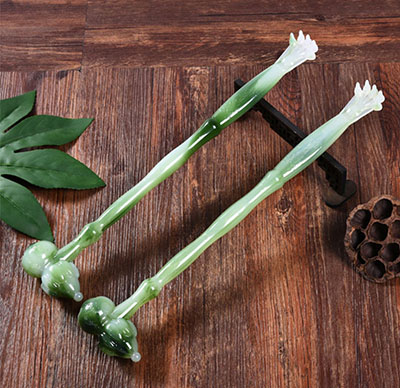 A-136莲花按摩捶葫芦拍穴位敲打手动活经络保健带痒痒挠仿玉敲背棒棒锤-250/件六B27-1-4
