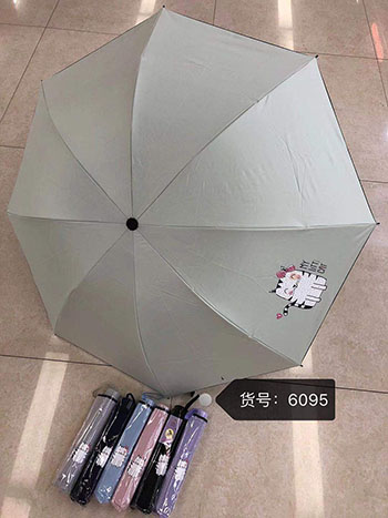 6095防晒防紫外线折叠雨伞女晴雨两用8股太阳伞混色A7-1-4