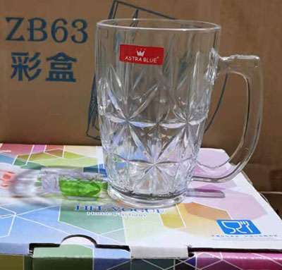 Zb63大号带把日式复古极简波点玻璃泡茶...