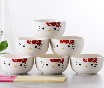 （二级）4.5英寸潮州瓷碗饭碗－石柱下（陶瓷运输破损自理无售后）D8-2-1