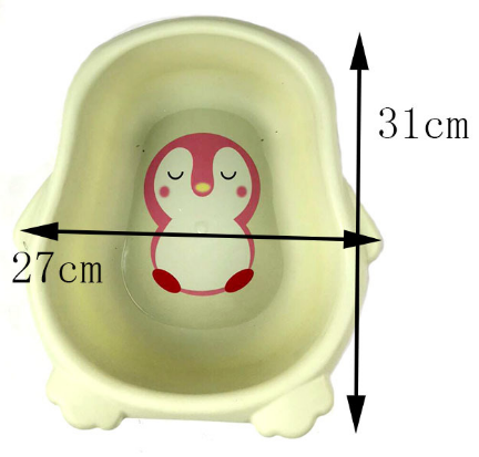 2096时尚简约塑料卡通企鹅盆 宝宝洗脸盆六B31-1-1
